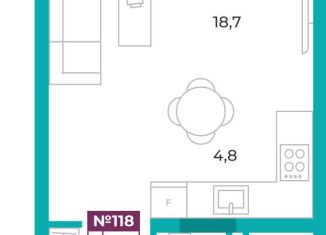 Продажа однокомнатной квартиры, 32.1 м2, Крым, улица Воровского, 32