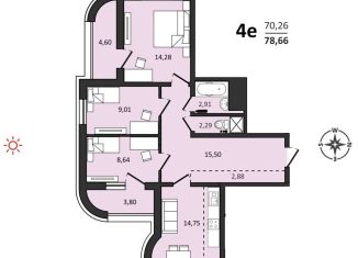 4-ком. квартира на продажу, 78.7 м2, Хабаровск