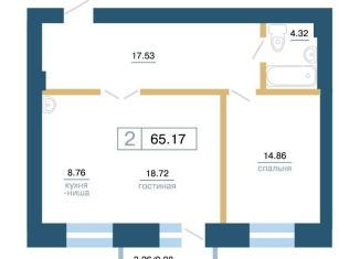 Продаю 1-комнатную квартиру, 65.2 м2, Красноярский край