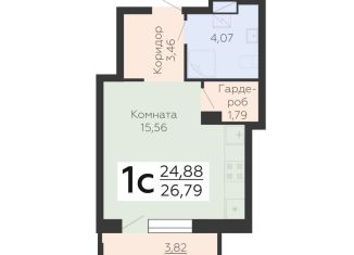 Продам 1-ком. квартиру, 26.8 м2, Воронеж, Коминтерновский район, Электросигнальная улица, 9Ак1