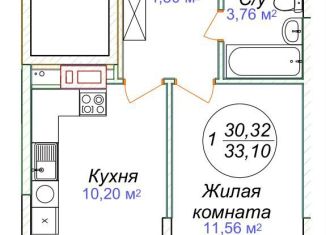 Продам однокомнатную квартиру, 33.1 м2, Минеральные Воды