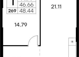 Продаю 1-ком. квартиру, 48.4 м2, Нижегородская область