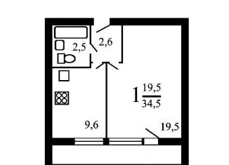 Продам 1-ком. квартиру, 35.3 м2, Москва, Тихорецкий бульвар, 2к2