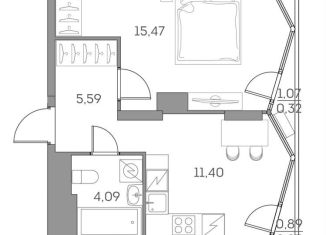 Продается 1-ком. квартира, 37.1 м2, Москва, метро Нижегородская, Рязанский проспект, 2с27