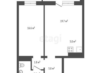 Продается двухкомнатная квартира, 56.3 м2, Красноярск, ЖК КБС. Берег