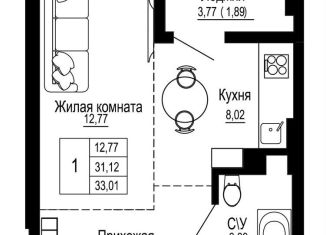 Продажа однокомнатной квартиры, 33.1 м2, Ростовская область, Привокзальная площадь, 3Б