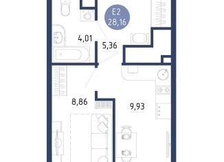 Продается 1-комнатная квартира, 28.2 м2, Рязанская область