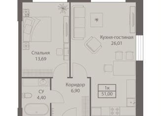 Продажа 1-комнатной квартиры, 51 м2, Москва, метро Аэропорт, улица Академика Ильюшина, 21