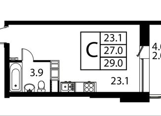 Продаю 1-комнатную квартиру, 29 м2, Домодедово