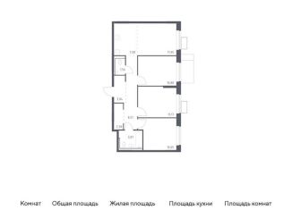 Продается трехкомнатная квартира, 71.1 м2, Московская область, микрорайон Пригород Лесное, к14.2