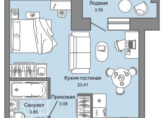 Квартира на продажу студия, 32 м2, Ульяновская область, жилой комплекс Город Новаторов, 1