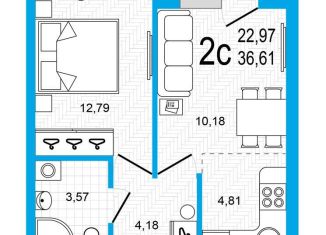 Продается 2-ком. квартира, 36.6 м2, Республика Башкортостан