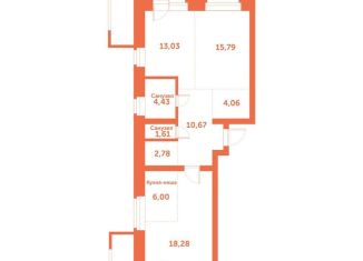 Продажа 2-комнатной квартиры, 99.1 м2, Новосибирская область, автодорога № 11