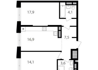 Продается 2-ком. квартира, 64.1 м2, Москва, ВАО