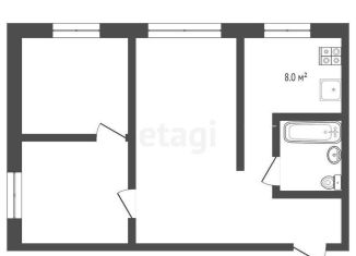 Продам 2-ком. квартиру, 42.5 м2, Тюмень, Ленинский округ, улица Пермякова, 16