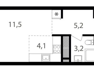 Квартира на продажу студия, 24 м2, Москва, метро Семеновская