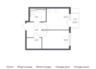 Однокомнатная квартира на продажу, 33.3 м2, Москва, жилой комплекс Остафьево, к17