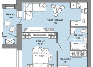 Продажа двухкомнатной квартиры, 48 м2, село Первомайский, улица Строителя Николая Шишкина, 11/2, ЖК Знак