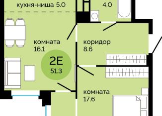 Продаю двухкомнатную квартиру, 51.3 м2, Пермь, улица Яблочкова, 5к4