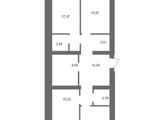 Продаю трехкомнатную квартиру, 97.3 м2, Волгоград, Смольная улица, 27А