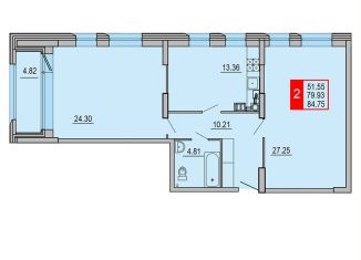 Продам двухкомнатную квартиру, 84.8 м2, Тверь, Петербургское шоссе, 3к1