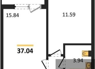 Продается 1-комнатная квартира, 37 м2, Воронежская область