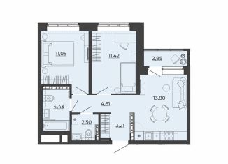 Продаю двухкомнатную квартиру, 53.9 м2, Екатеринбург, метро Ботаническая