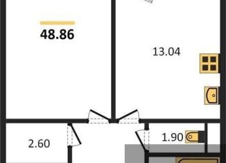 Продам 1-комнатную квартиру, 49.4 м2, Воронеж, Ленинский район, улица Ворошилова, 1