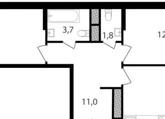 Продается 2-комнатная квартира, 56.9 м2, Москва, метро Лесопарковая