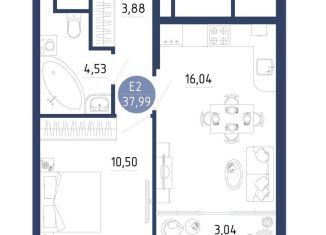 1-комнатная квартира на продажу, 38 м2, село Дядьково