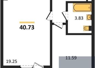 1-ком. квартира на продажу, 40.7 м2, Воронеж, Ленинский район