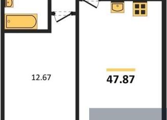 Продаю 1-ком. квартиру, 47.9 м2, Воронеж, Ленинский район