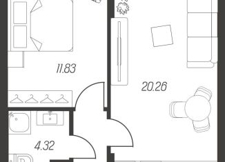 Продажа 1-ком. квартиры, 40.1 м2, Тула