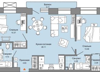 Продается 3-ком. квартира, 69 м2, Екатеринбург, метро Чкаловская