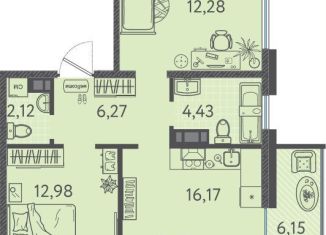 Продается 2-комнатная квартира, 56.1 м2, Краснодар, Прикубанский округ