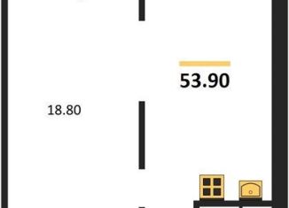 Продаю 1-комнатную квартиру, 53.9 м2, Новосибирская область, Кедровая улица, 80/3