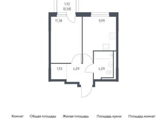 Продаю 1-комнатную квартиру, 32.1 м2, Ленинградская область, Невская Долина, 1.3