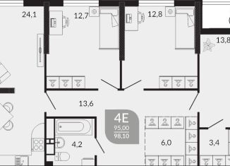 Продаю 3-комнатную квартиру, 99 м2, Новороссийск, улица Куникова, 47Г