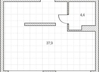 Квартира на продажу студия, 42.3 м2, Тюмень, Центральный округ, Первомайская улица, 1Аблок2