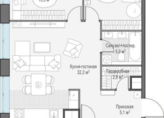 3-комнатная квартира на продажу, 96.1 м2, Москва, проспект Генерала Дорохова, 39к2А, метро Минская