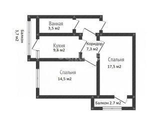 Продажа 2-комнатной квартиры, 52.4 м2, Краснодар, улица Почтовое отделение 73, 73