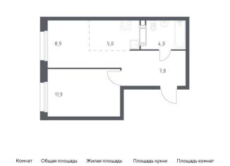 Продается однокомнатная квартира, 37.8 м2, Москва, проспект Куприна, 30к9