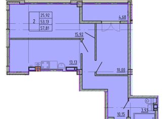 Продается двухкомнатная квартира, 57.6 м2, Ростовская область, улица Калинина, 10