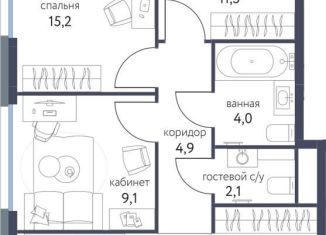 Продается трехкомнатная квартира, 71.4 м2, Москва, ВАО