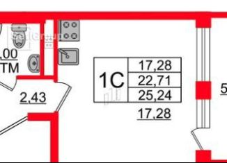 Продаю квартиру студию, 22.7 м2, посёлок Стрельна