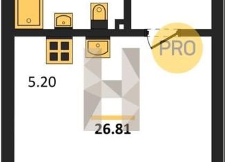 Продаю квартиру студию, 26.8 м2, Казань