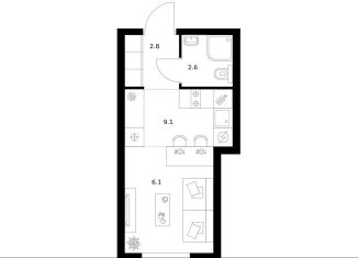 Продаю квартиру студию, 20.6 м2, Санкт-Петербург, метро Приморская