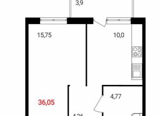 Продаю 1-ком. квартиру, 36.1 м2, Красноярск, Соколовская улица, 20А