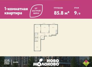 Продажа трехкомнатной квартиры, 85.8 м2, село Молоково, жилой комплекс Ново-Молоково, 13