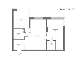 Продаю 2-комнатную квартиру, 73.1 м2, Пензенская область, площадь Ленина